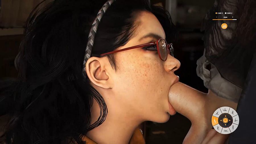Adult World 3D porno oyununda oral seks sahnesi